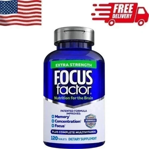 pack of 5 Focus Factor Adults Extra Strength- Brain Supplement – 120 Tablets