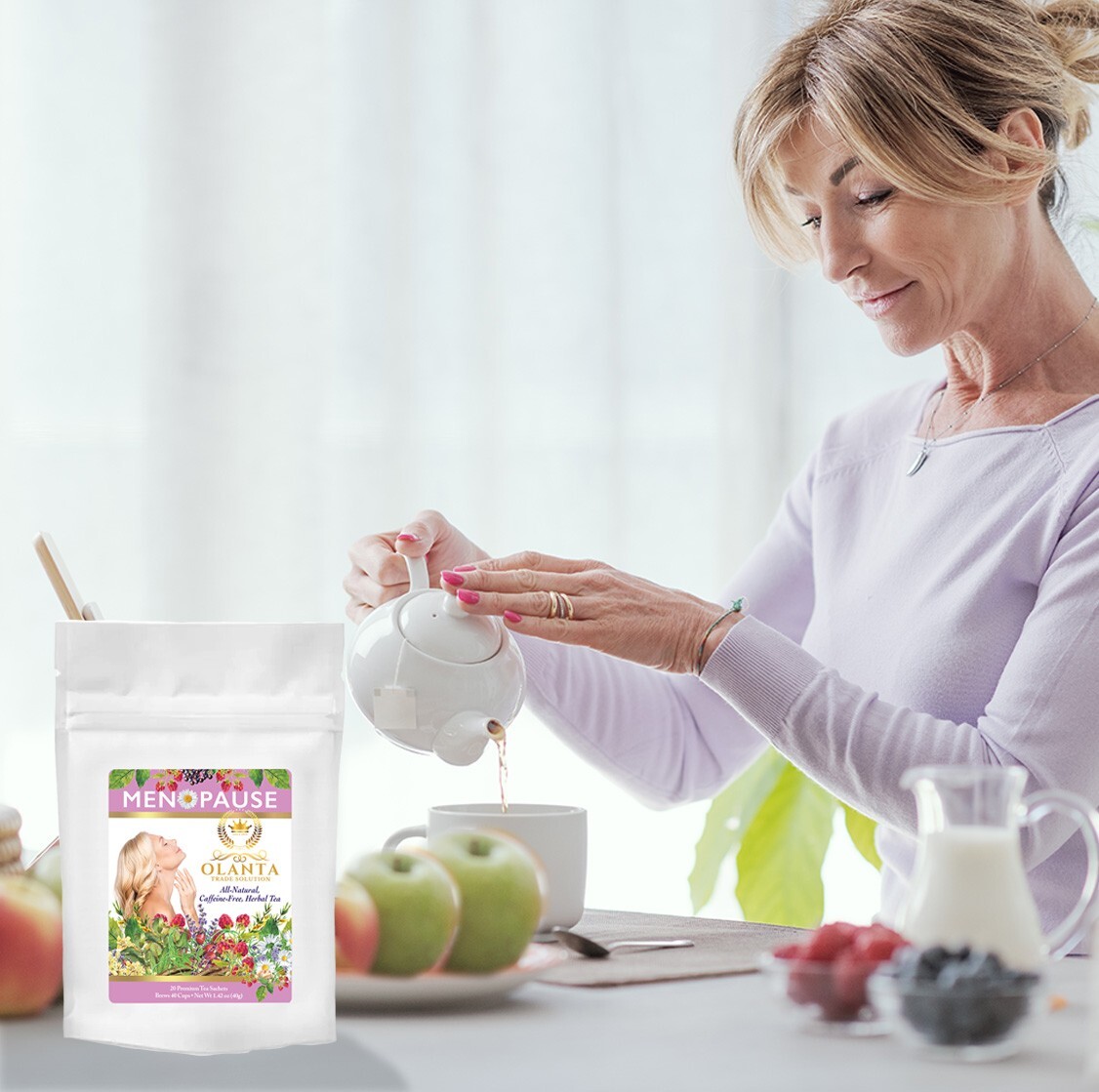 Natural Relief for Hot Flashes MENOPAUSE HERBAL NATURAL TEA Red Clover root tea