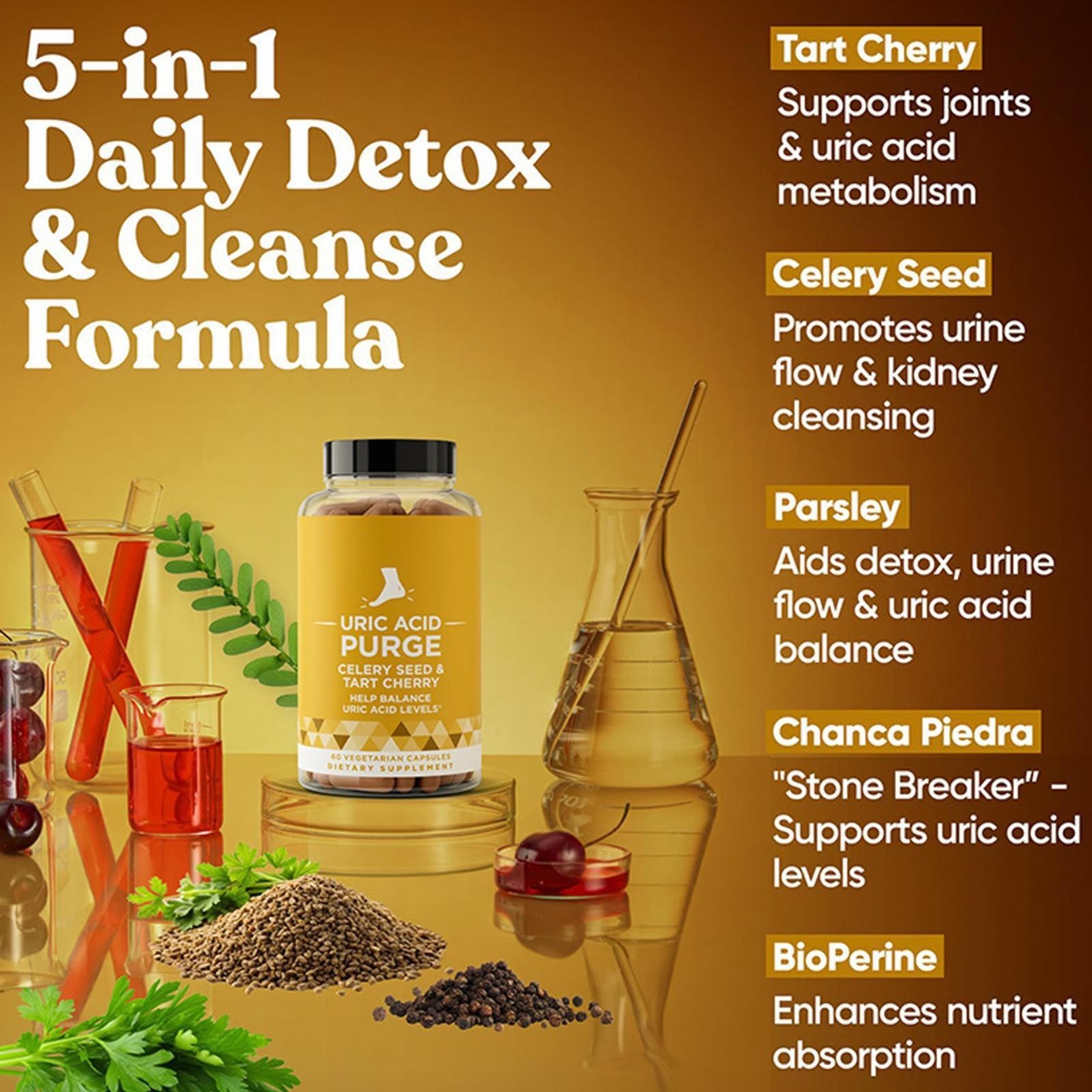 Purge Uric Acid Flush Detox Tart Cherry Joint Support Active Mobility Supplement