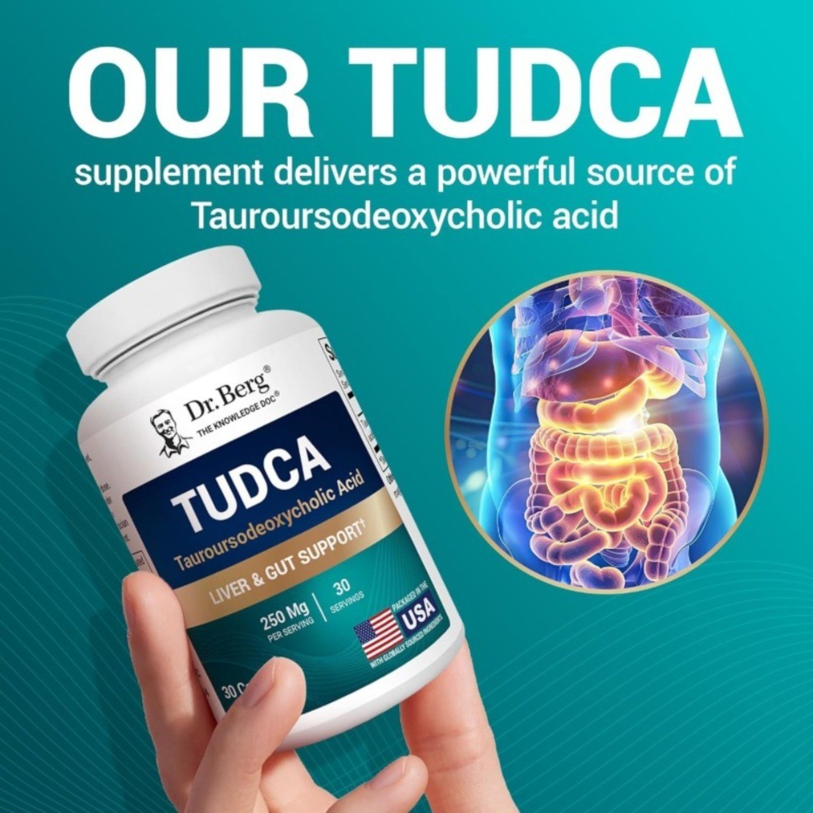Dr. Berg TUDCA Supplement (Taurine) – Active and Powerful Formula