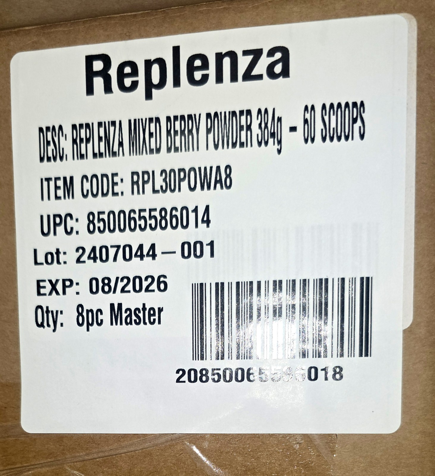 4×30-60 Day Replenza Daily Replenisher GLP-1 Mixed Berry Powder 08/26 Zero Sugar