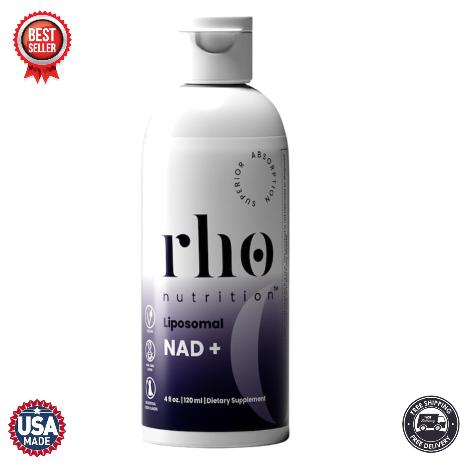 RHO Liposomal NAD+ – Liquid Supplement Designed to Help Support Absorption