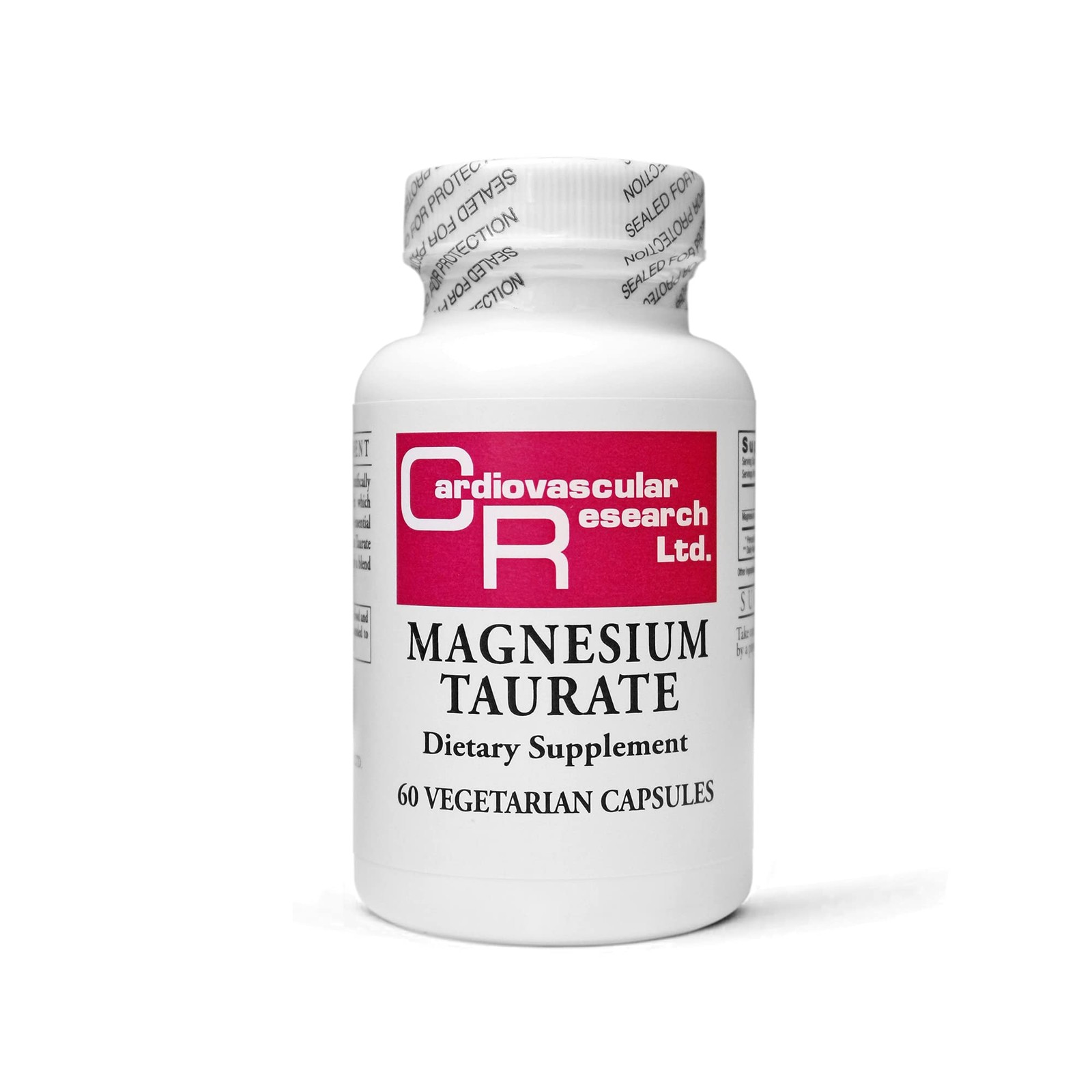 Cardiovascular Research Magnestium Taurate 60 Count (Pack of 1), Creamy White