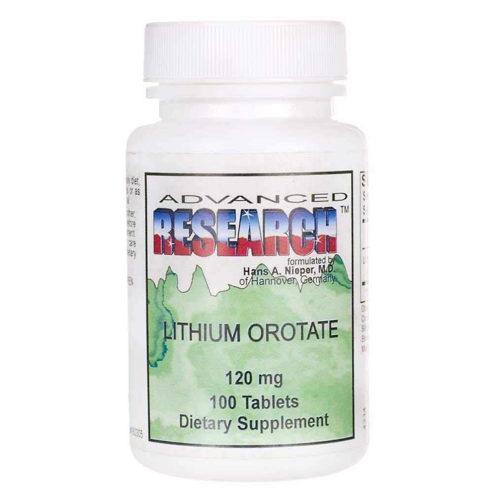 120mg Lithium Orotate Supplement – Mood Support, 100 Tablets for Wellness