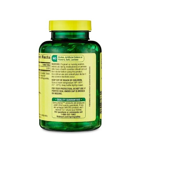 Spring Valley Extra Strength Water Dispersible Vitamin E Softgels 450 mg 100 Ct.