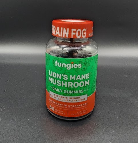 Fungies Lion’s Mane Mushroom 60 ct Blueberry&Strawberry BRAIN Gummies Exp 06/27
