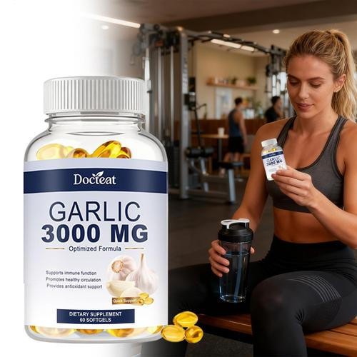Odorless Garlic 3000mg – Cardiovascular Health, Lower Cholesterol 60pcs/pack US