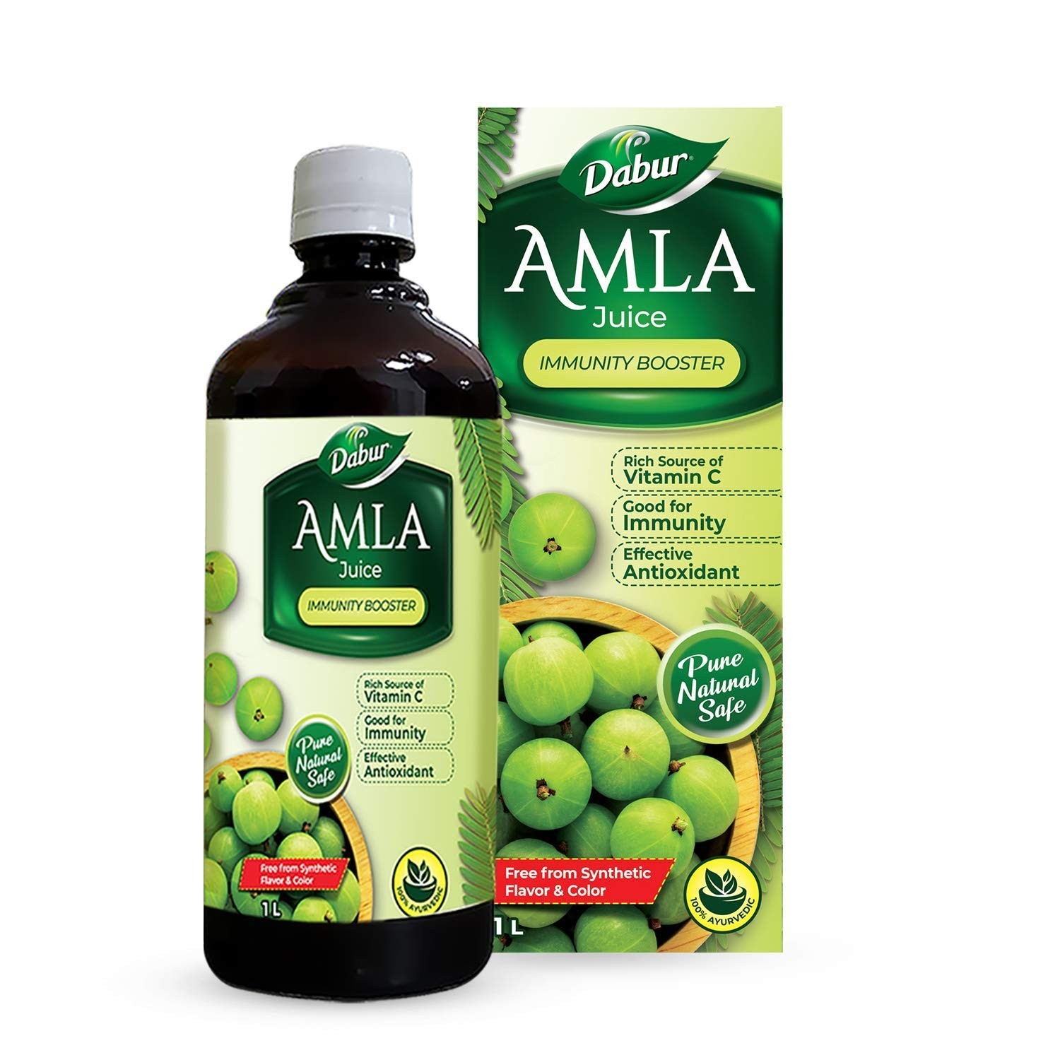 Dabur Amla Detox Juice 1Ltr For Immunity Booster Support Healthy Skin & Hair