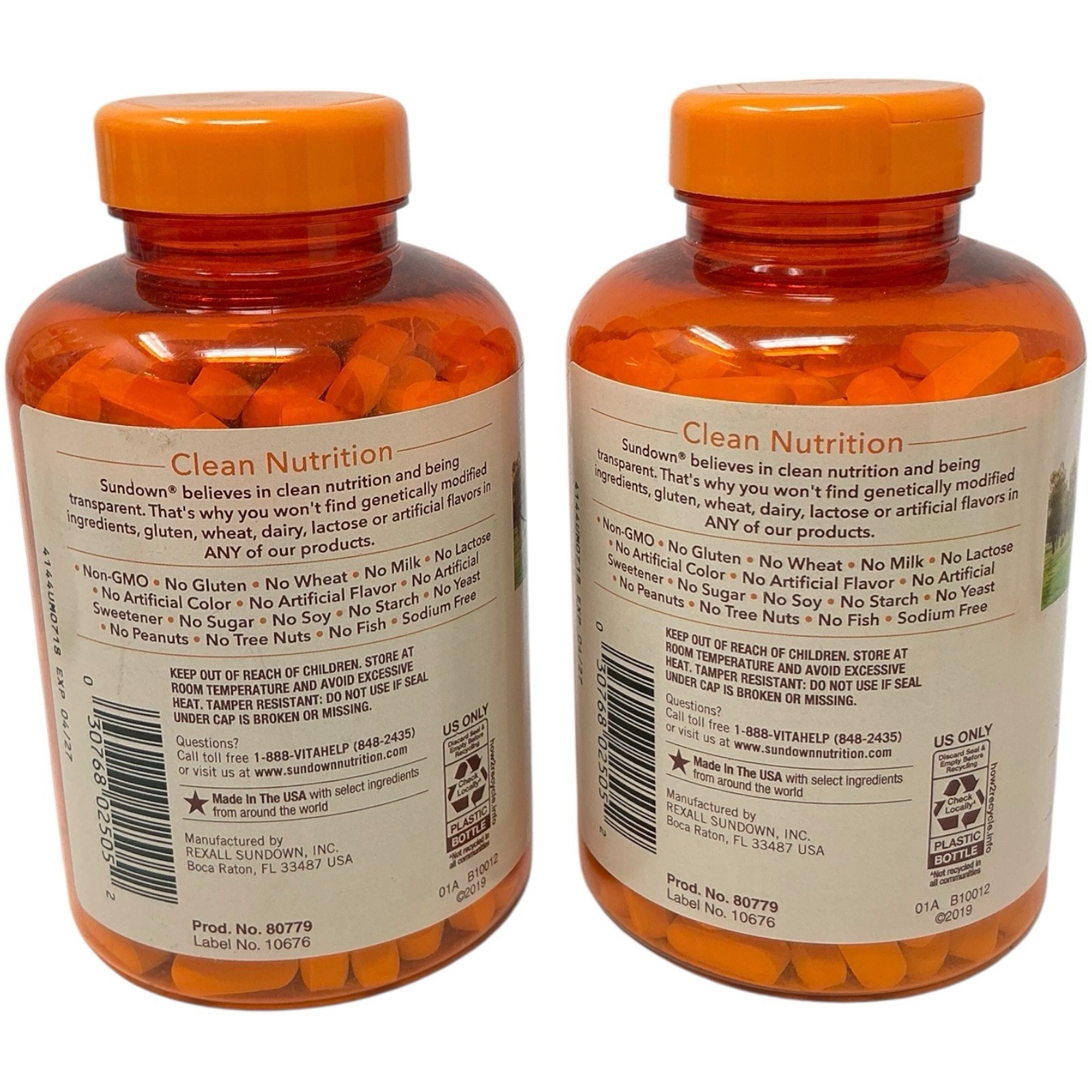 LOT OF 2-300ct Sundown Vitamin C 1000mg Double Pack 600 total caplets NON-GMO