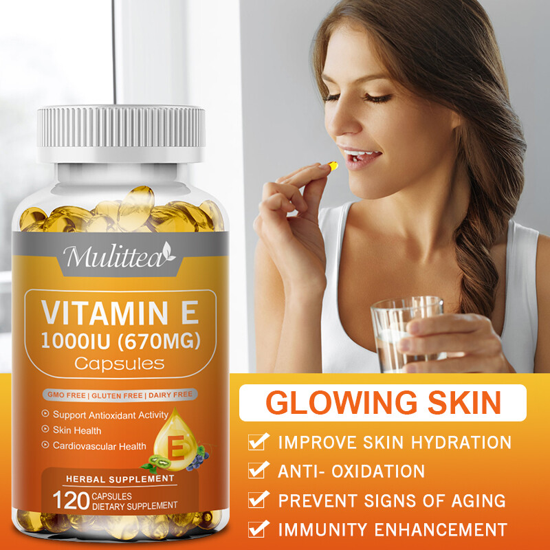 670mg Vitamin E 1000 Iu Capsules – Supports Skin, Hair, Immune and Eye Health