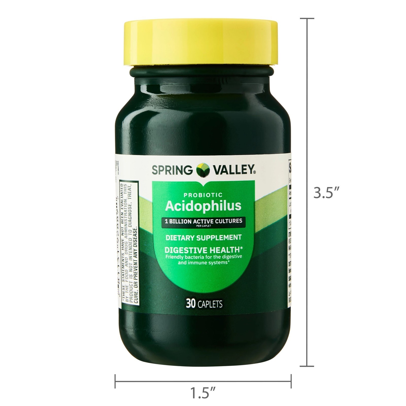 Spring Valley Probiotic Acidophilus Caplets for Digestive Health, 1 Billion Acti