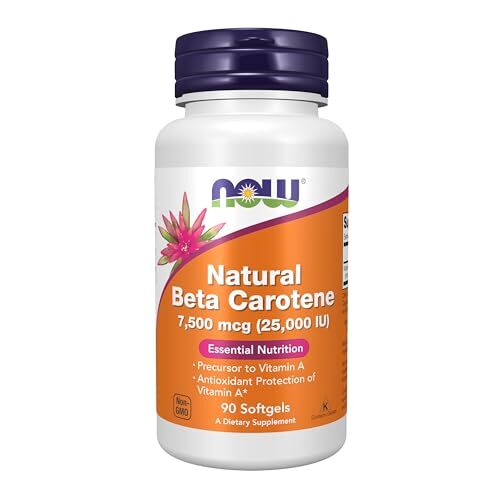 NOW FOODS Beta Carotene, Natural 7,500 mcg – 90 Softgels
