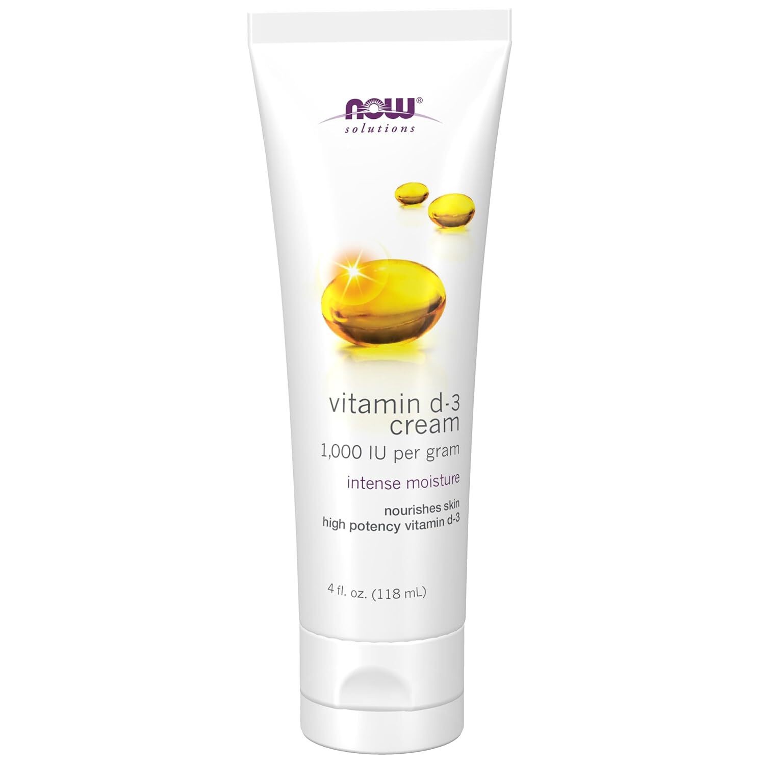 NOW Solutions, Vitamin D-3 Cream 1,000 IU Per Gram, 4-Ounce