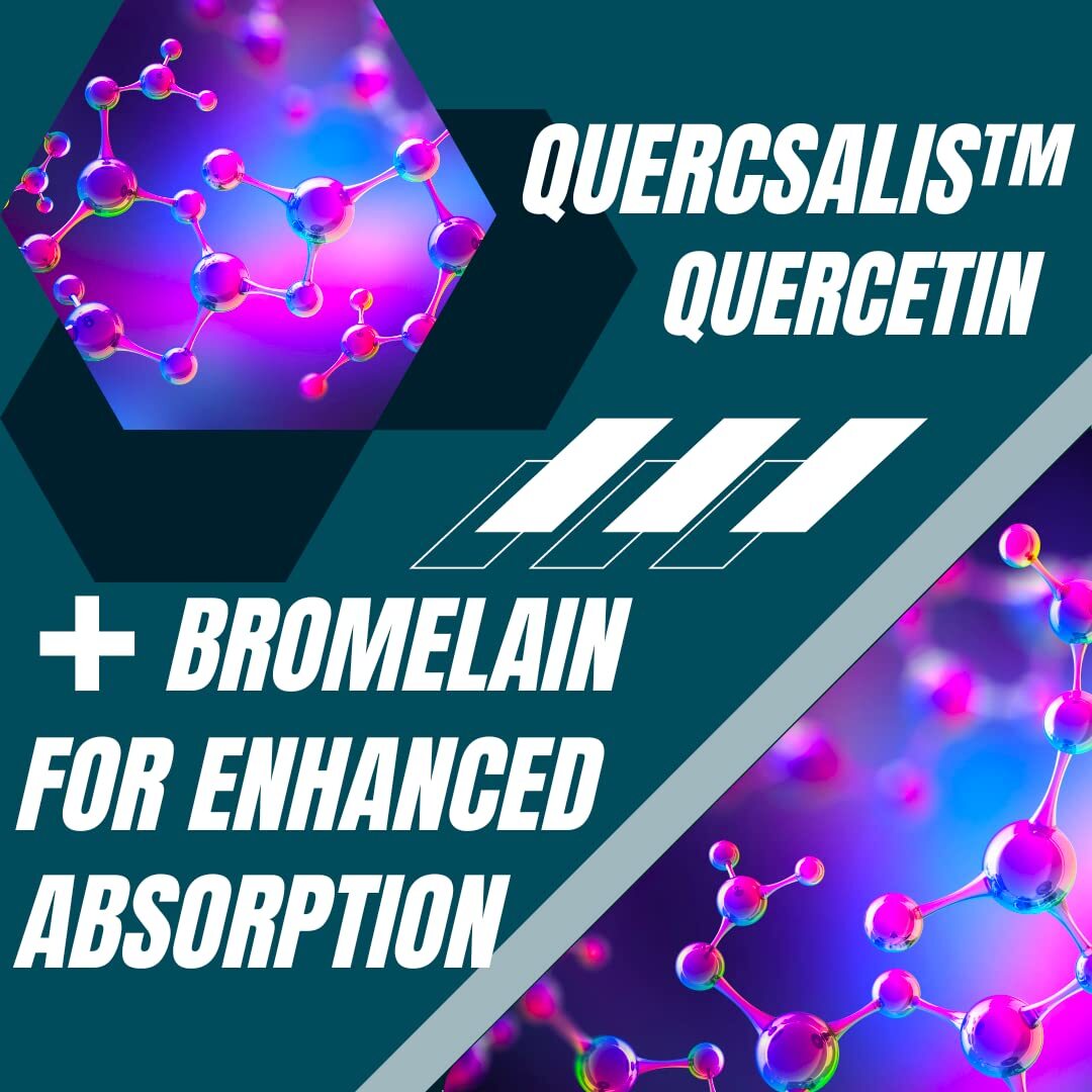 Quercetin 800mg w/Bromelain Supports Cardiovascular Immune Antioxidant 240 Caps