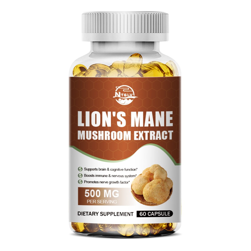 Lion’s Mane Mushroom Extract Capsules 500mg Brain Cognitive Support Supplement
