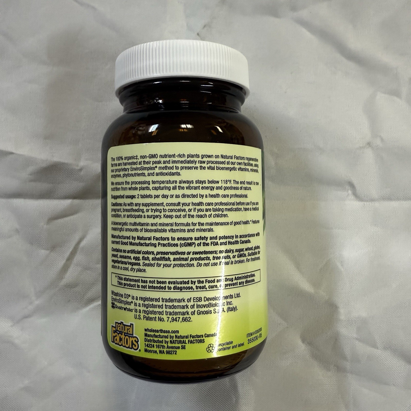 Whole Earth & Sea Men’s 50+ Multivitamin & Mineral 60 tablets EXP. OCT. 2027