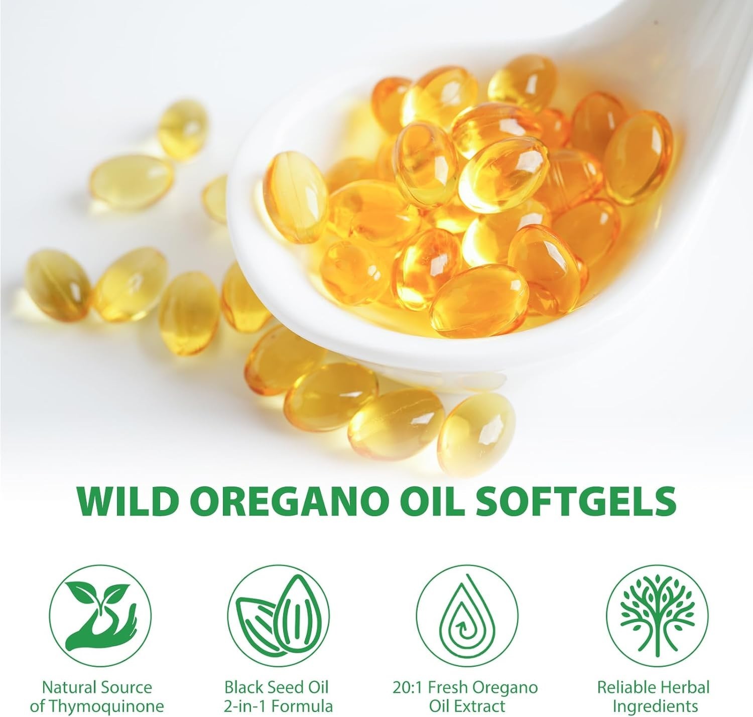 Resilia Oregano Oil Capsules 120 Count 6000mg Oil of Oregano with Black Seed !!!