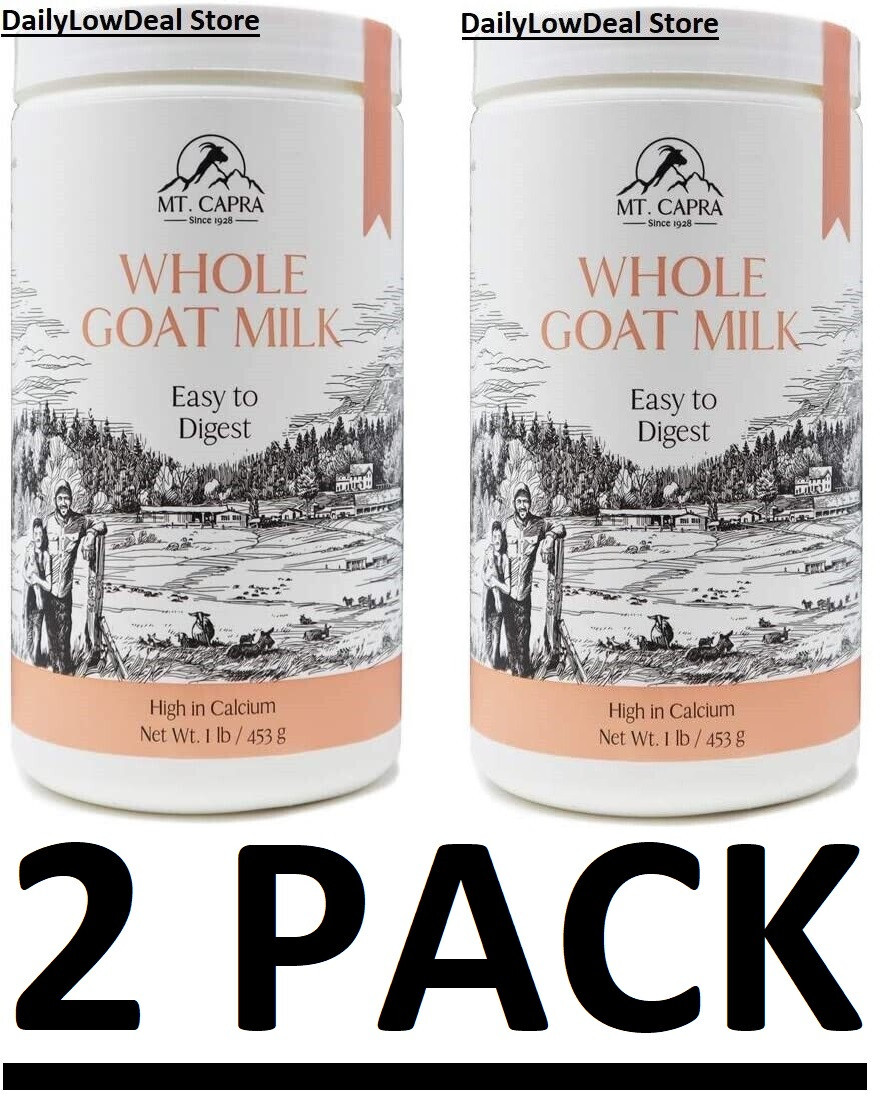 2 PACK – Mt Capra Products CapraMilk Whole Goat Milk Powder 1 lb (Total 2 lbs)