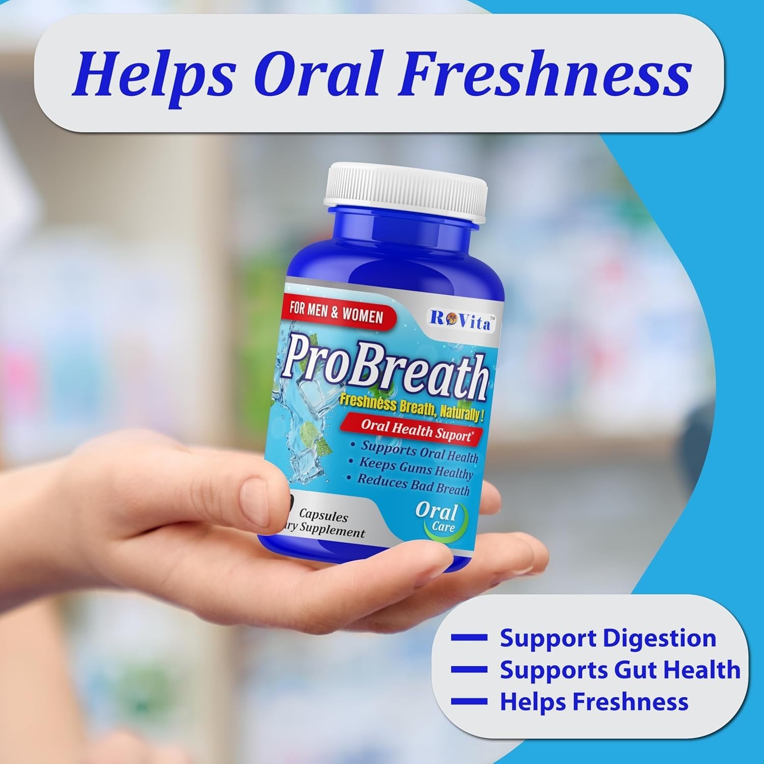Advanced Oral Probiotics Supplement Healthy Teeth, Gums & Fresh Breath Support