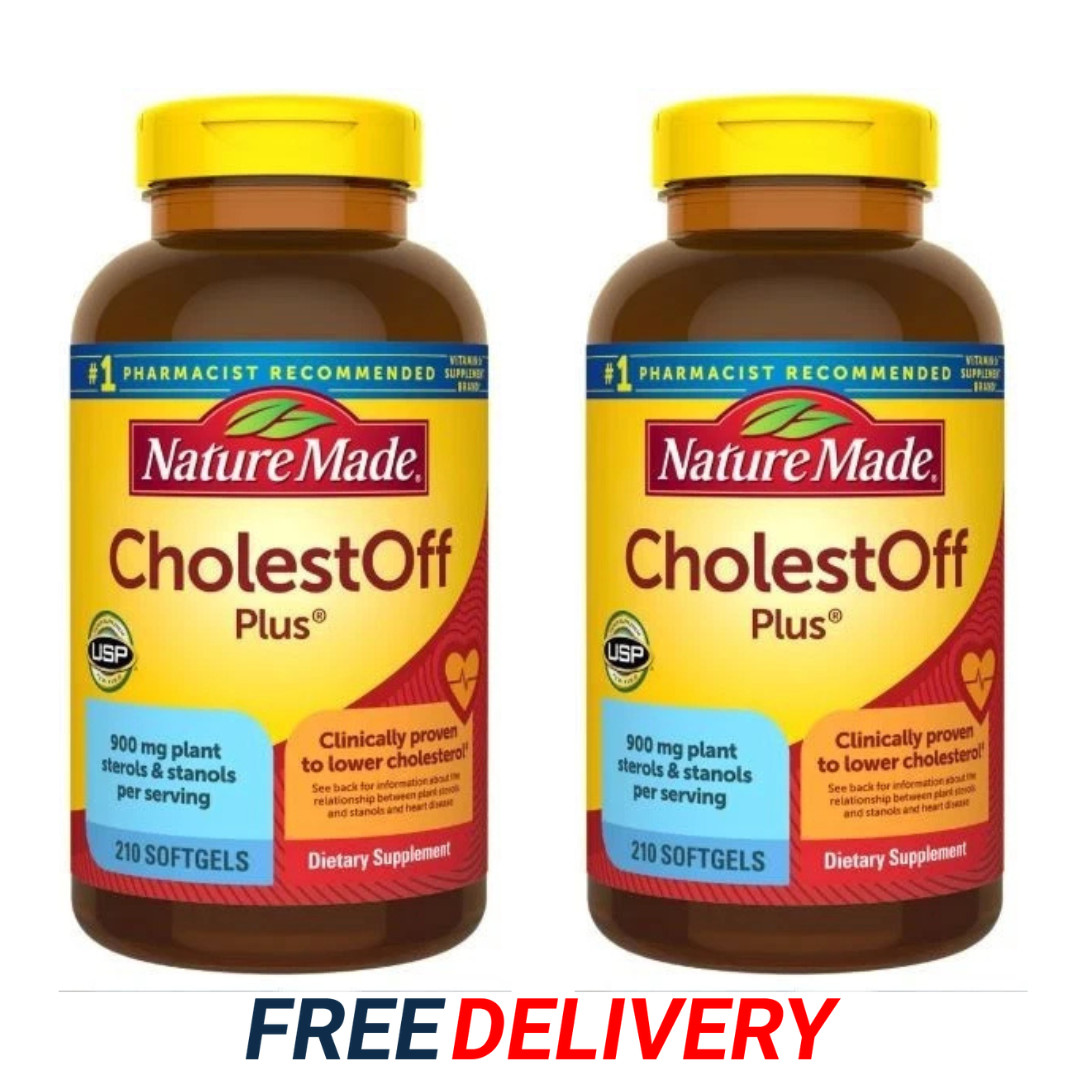 Nature Made CholestOff Complete Dietary Supplement 210 Softgels X2 Exp 2027