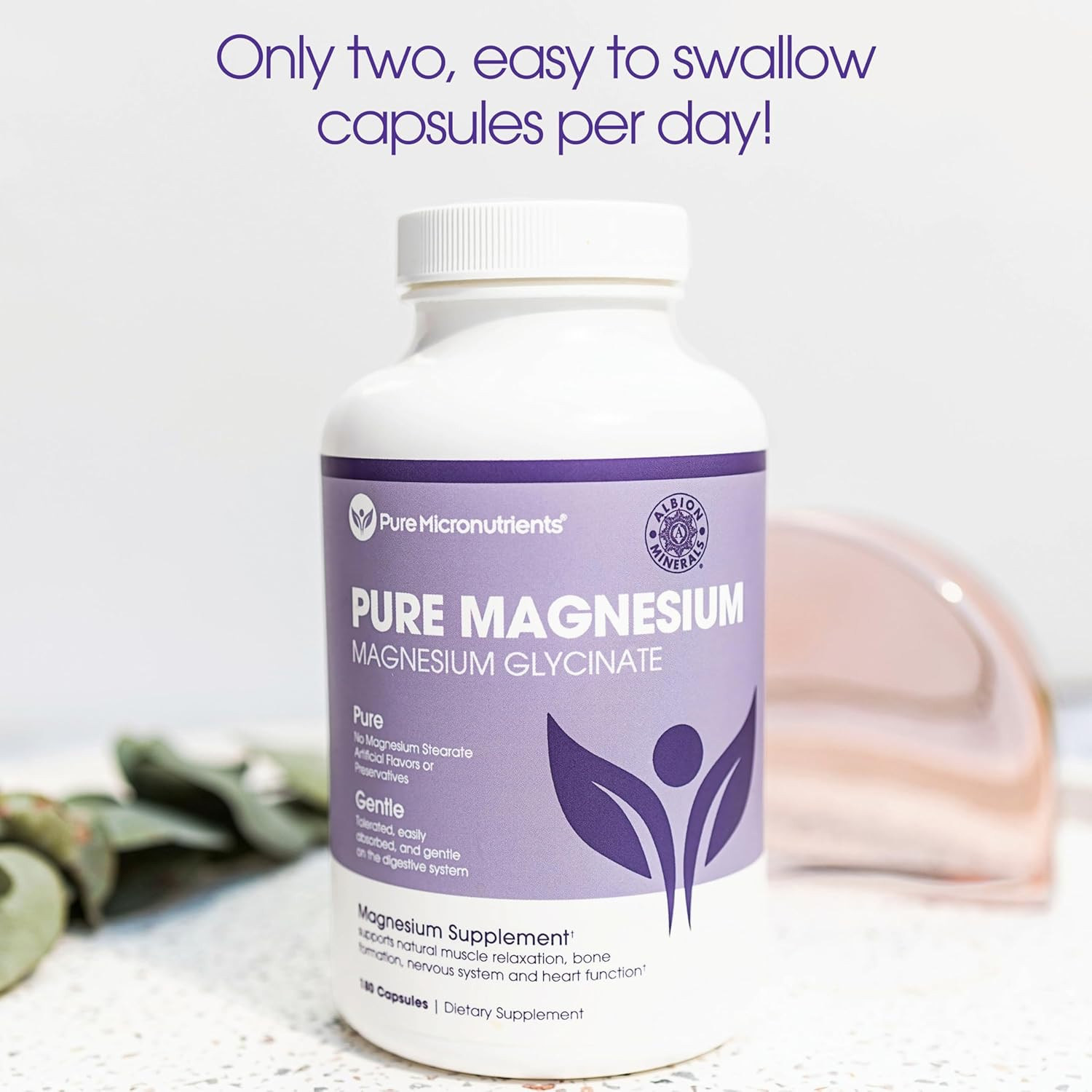 Pure Micronutrients Magnesium Glycinate Supplement 180 Count (Pack of 1)