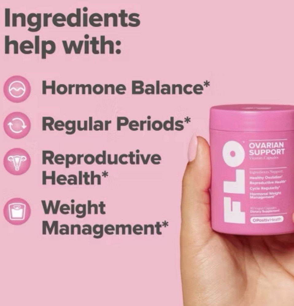 O Positiv FLO Ovarian Support Vegan Capsules – 90ct EXP 06/29/2026