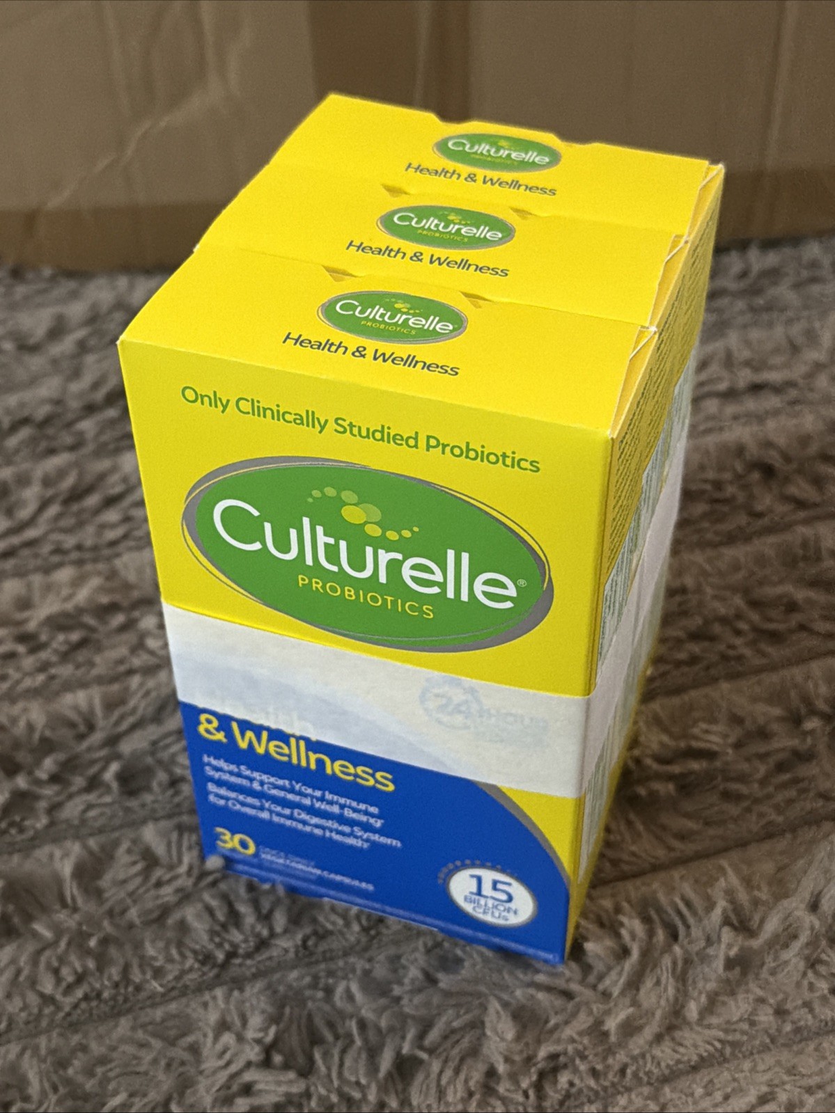 Culturelle Probiotics Health & Wellness 15 Billion CFU 30 Caps 3 Pack – 09/27
