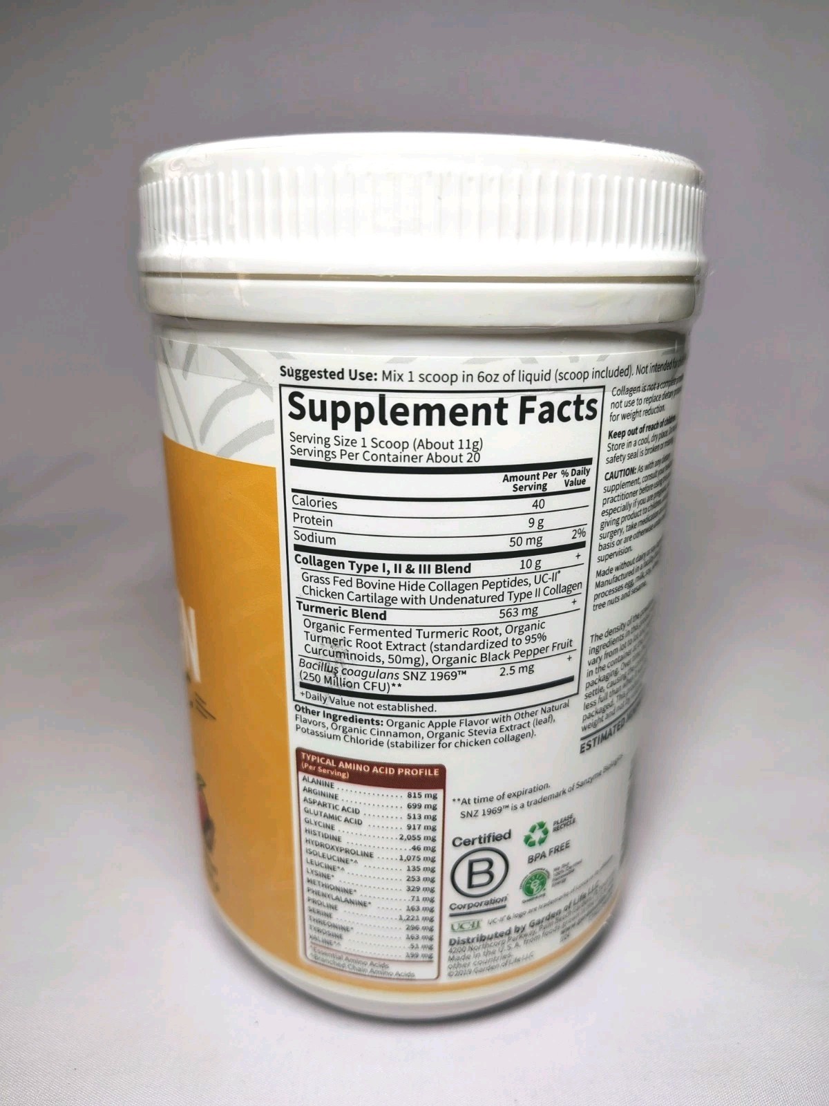 Multi-Sourced Collagen Turmeric, Apple Cinnamon, 7.76 oz (220 g)