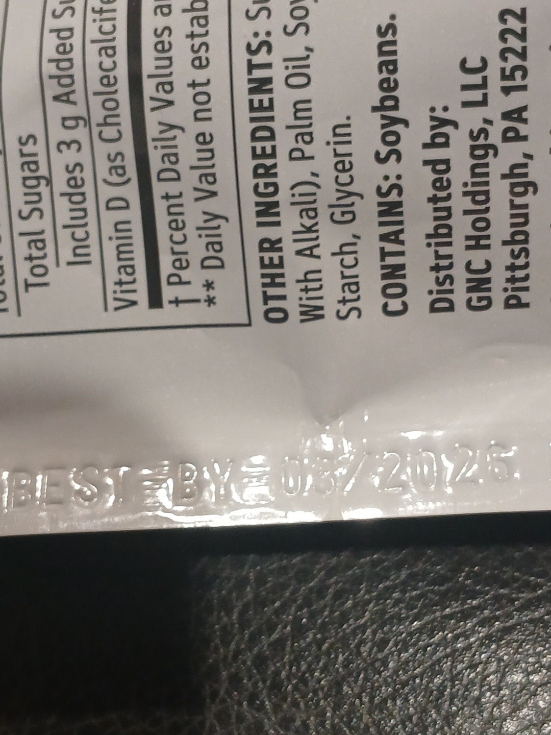 GNC Vitamin D-3 Soft Chews 1000IU – Chocolate Best By 03/2026