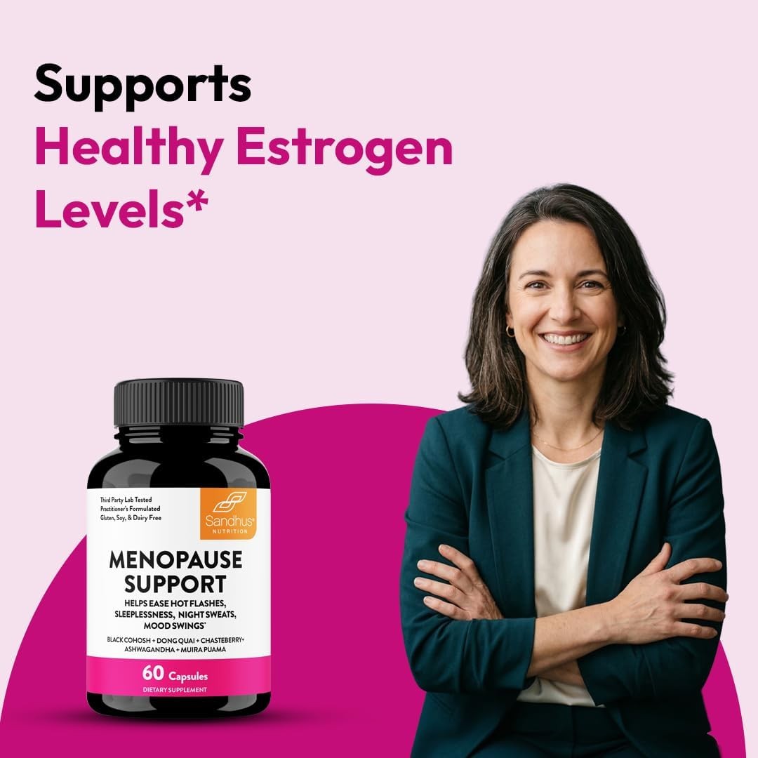 Complete Menopause Support Supplement For Women | With Ashwagandha, Black Cohosh