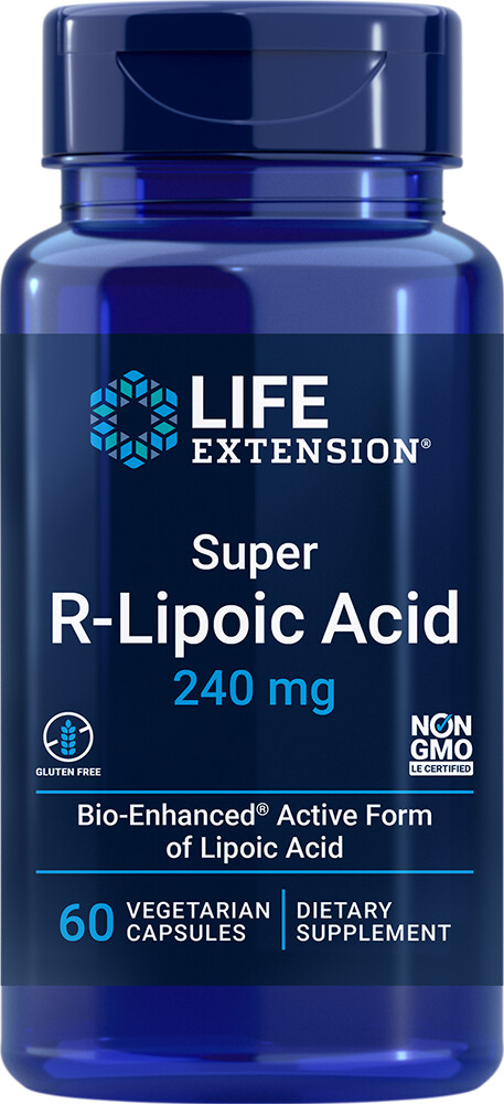 Life Extension Super R-Lipoic Acid, Anti-Aging & Liver Supplement Health 60 VCap