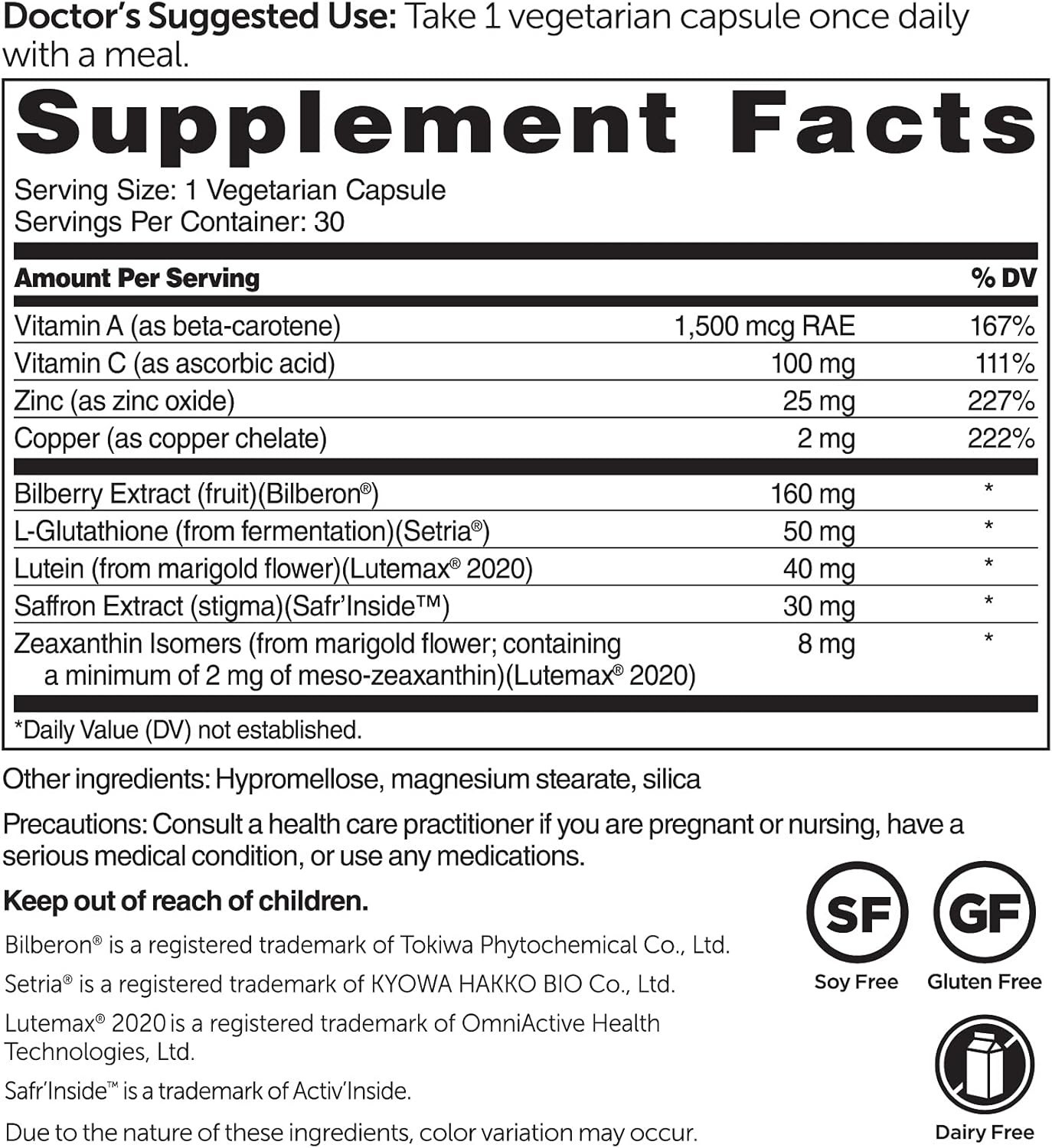 Dr. ‘s Vision Essentials Ultra with Lutein | Comprehensive Support with Just …