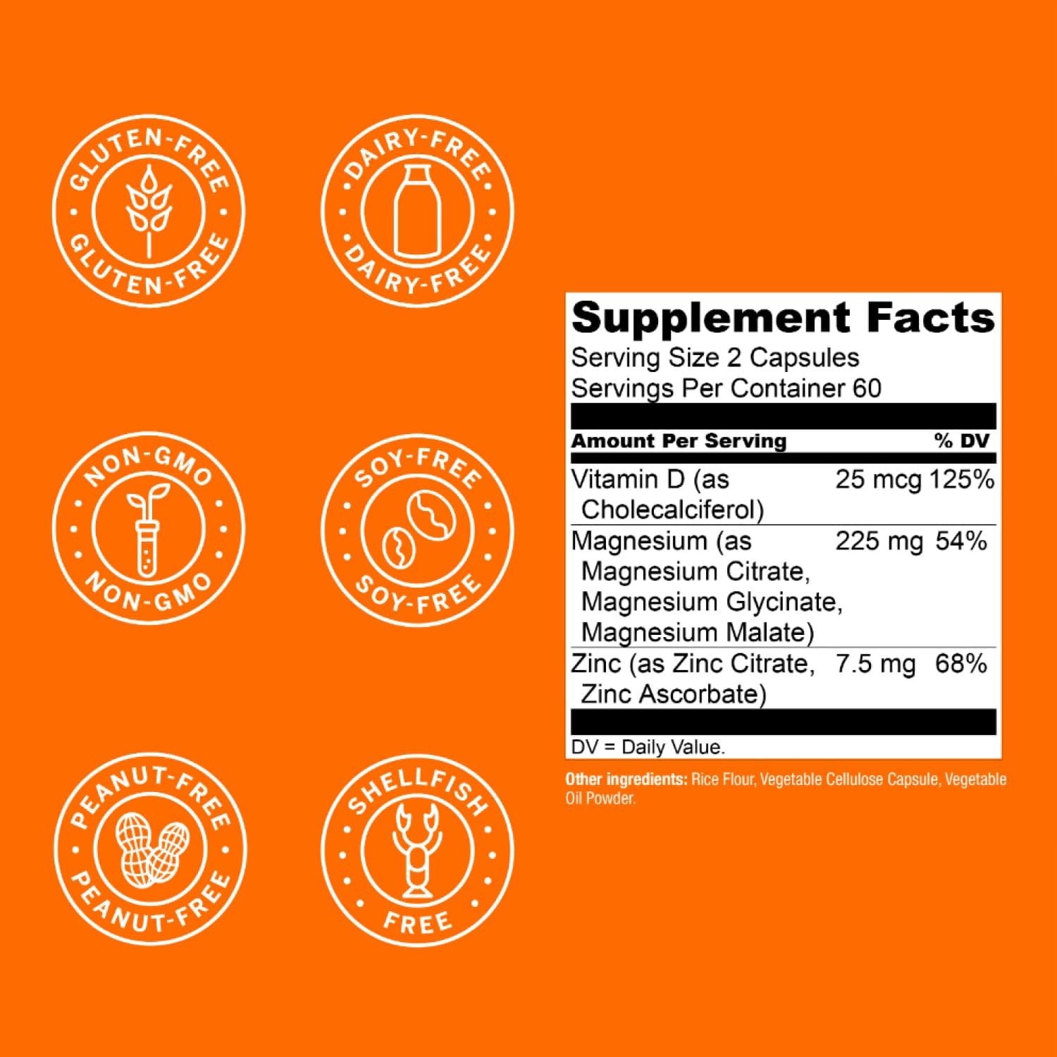 Live Conscious Magwell Magnesium Zinc & Vitamin D3 – 120 Count (Pack of 1)