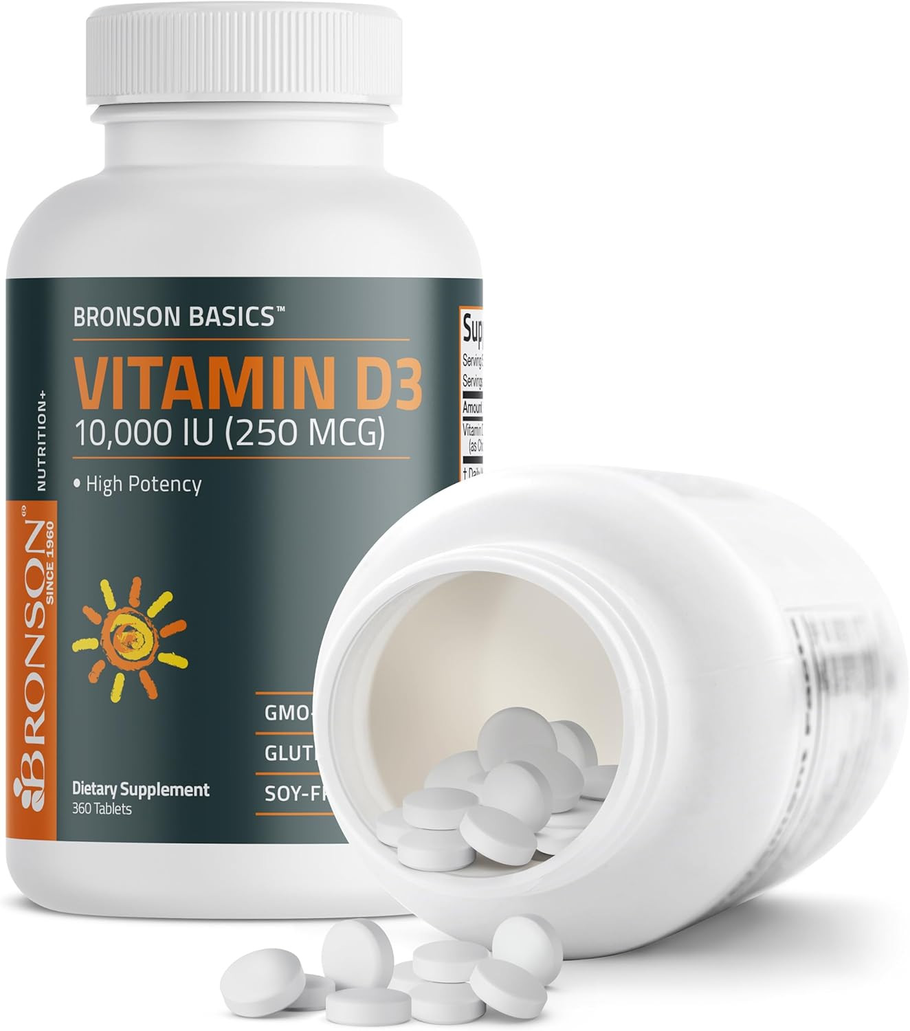 Vitamin D3 10,000Iu (250Mcg) Healthy Muscle Function and Immune Support, Non-Gmo