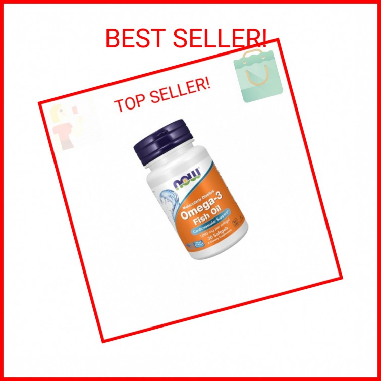 NOW Foods Supplements, Omega-3 180 EPA / 120 DHA, Molecularly Distilled, Cardiov