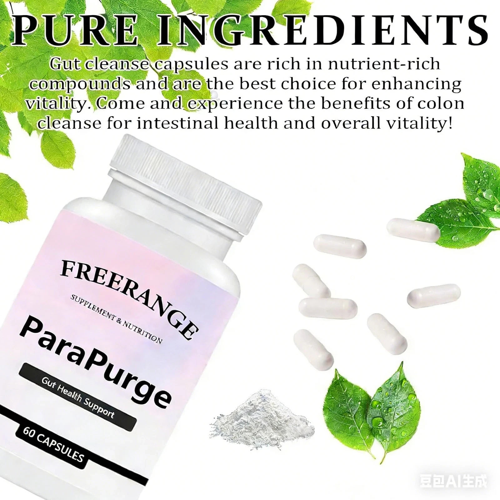FreeRange ParaPurge Advanced Parasite Cleanser 60 Capsules Para Purge Free Range