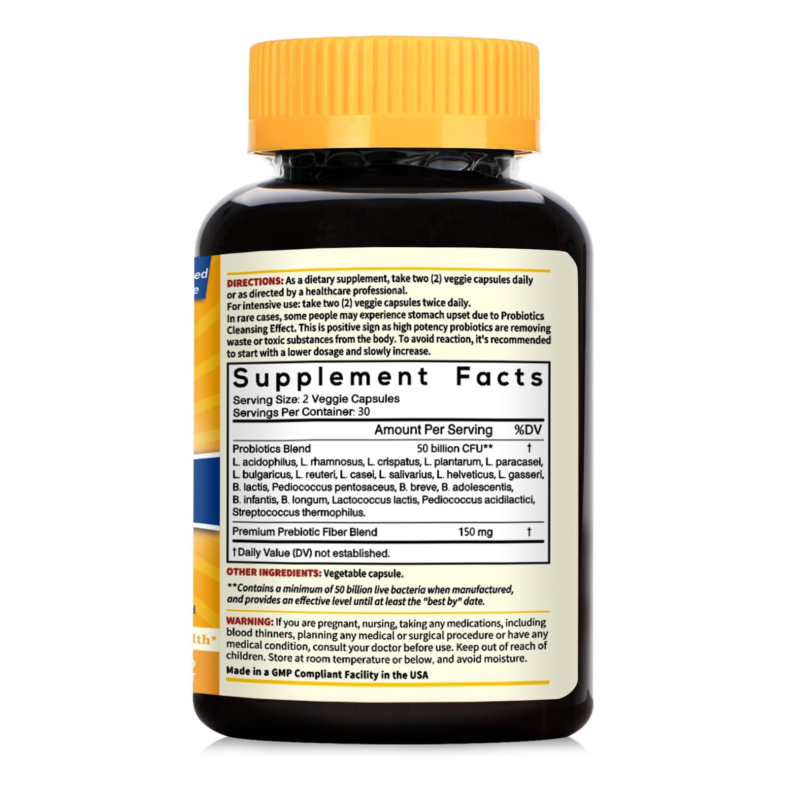 NewRhythm Probiotics 50 Billion CFU 20 Strains 120 Veggie Capsules Targeted R…