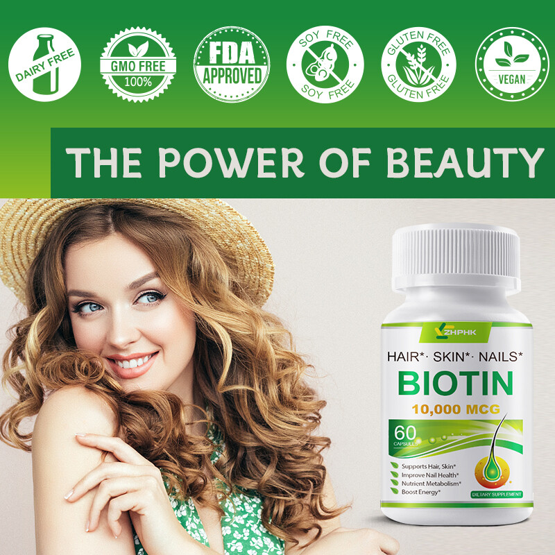 10000Mcg Biotin Collagen Capsules – Maximum Potency for Hair, Skin, Nails