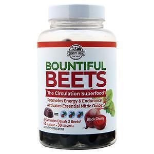 Country Farms Bountiful Beets Gummies Black Cherry 60 gummy