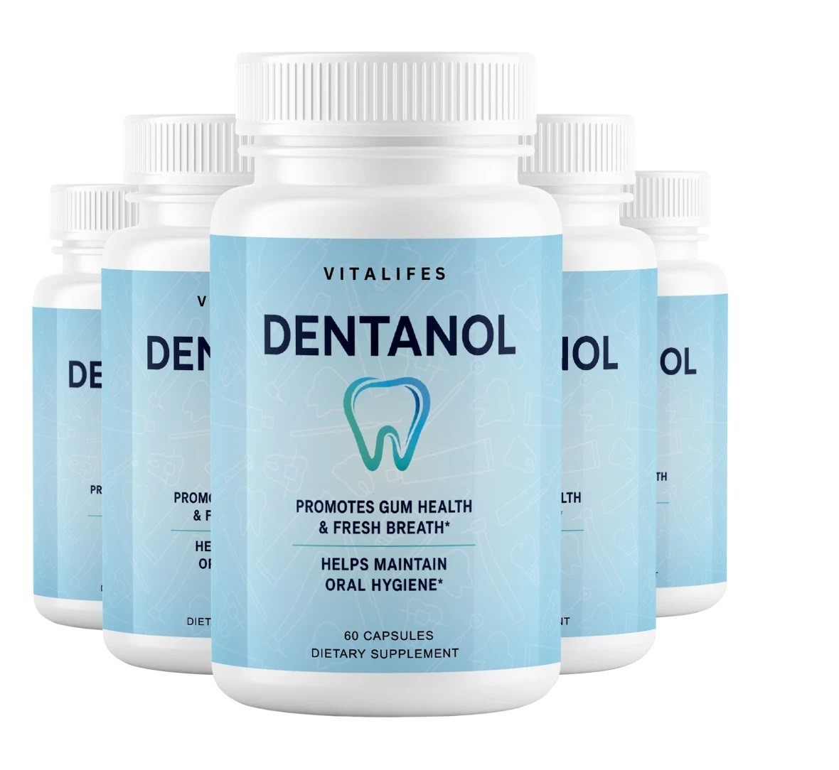 (5 Pack) Dentanol Oral Probiotic Support for Healthy Teeth & Gums 300 Capsules