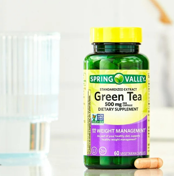 Spring Valley Green Tea Extract Vegetarian Capsules, 500 mg, 60 Count