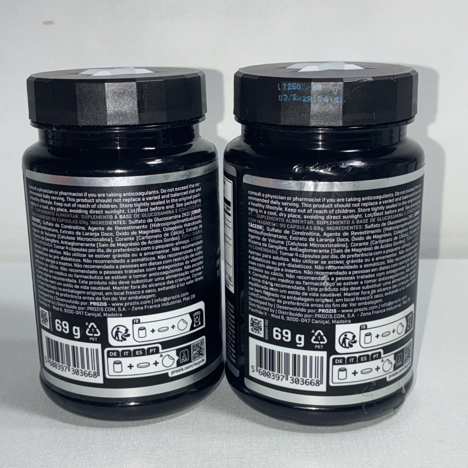 Lot Of 2 Sealed Prozis Jointz Magnesium 90 Caps Each, Damaged Outer Packaging