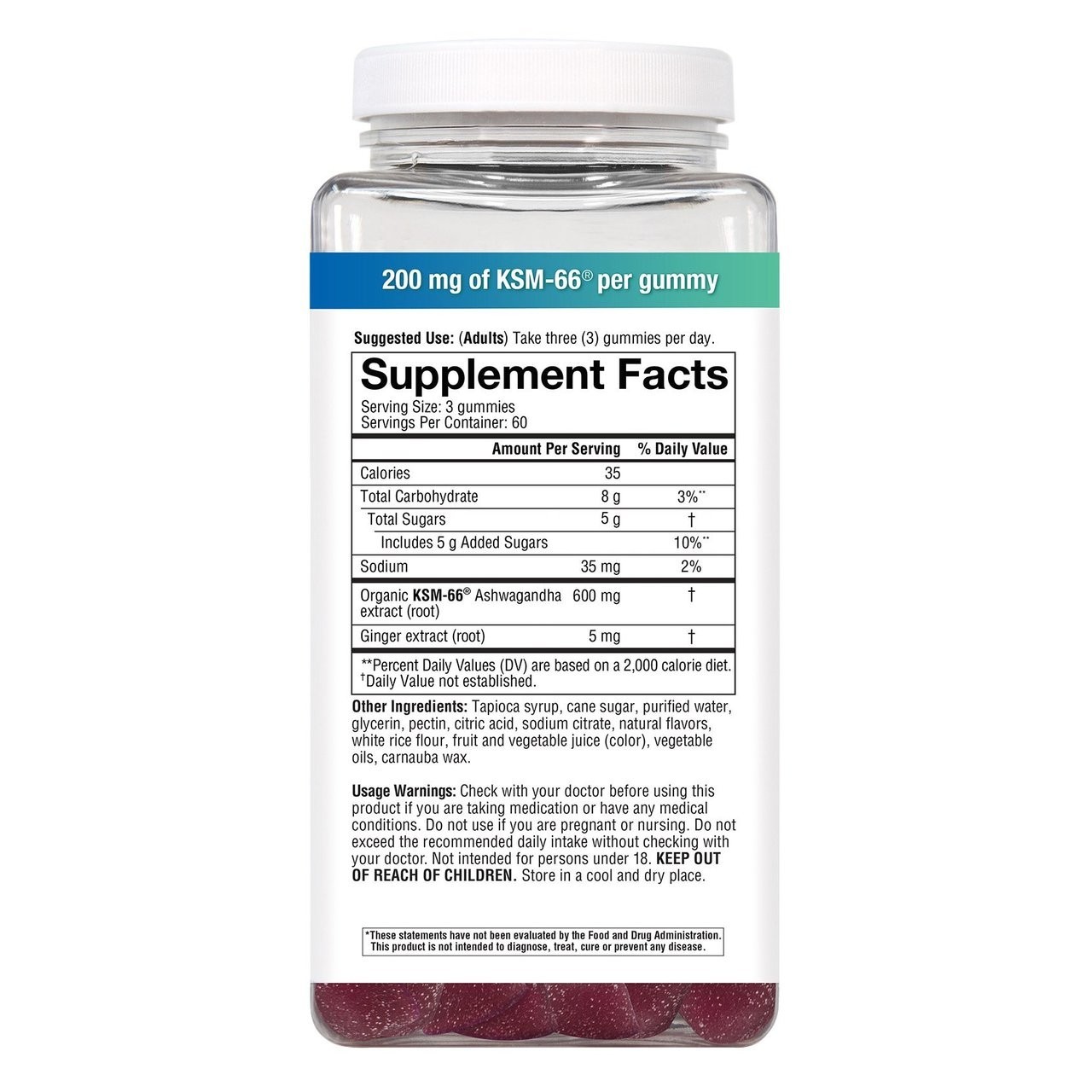 youtheory Ashwagandha, 180 Gummies, Mixed Berry