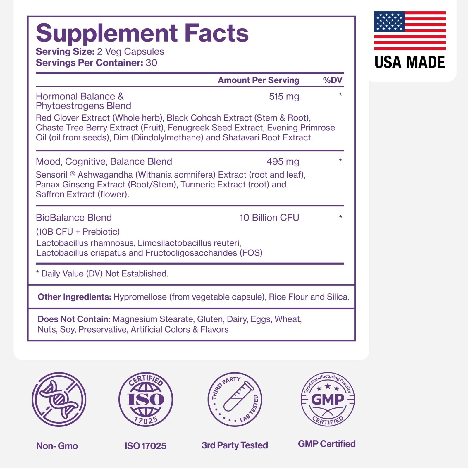 Menopause Relief Supplements – Natural Hormone Balance, Hot Flashes & Mood Suppo