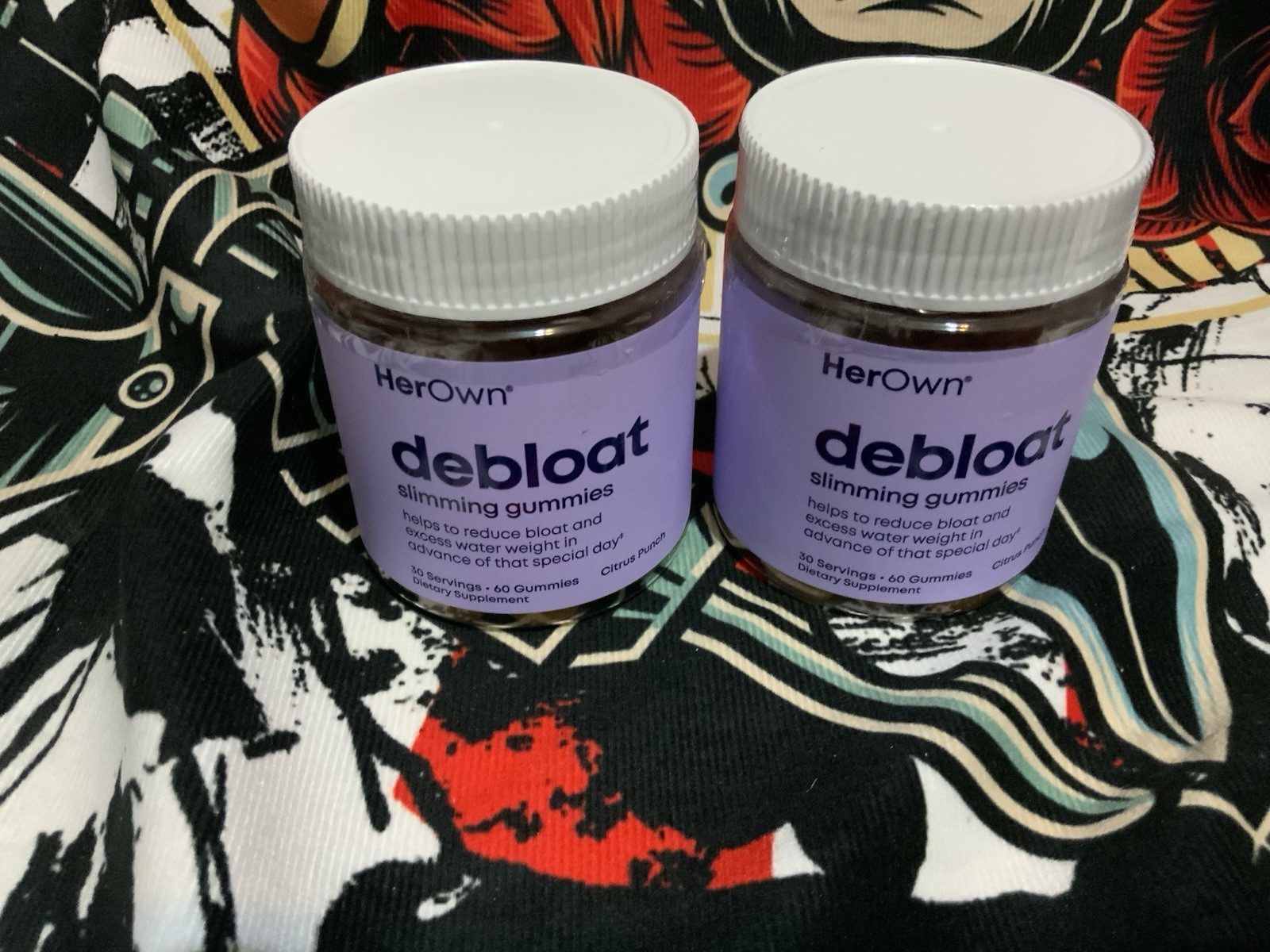 2~Debloat Citrus Punch 120 TOTAL Slimming Gummies By Her Own. EXP: 2027