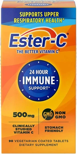 Ester C Vitamin C 500Mg Tablets Immune Support 90 Count Non Gmo Vegetarian