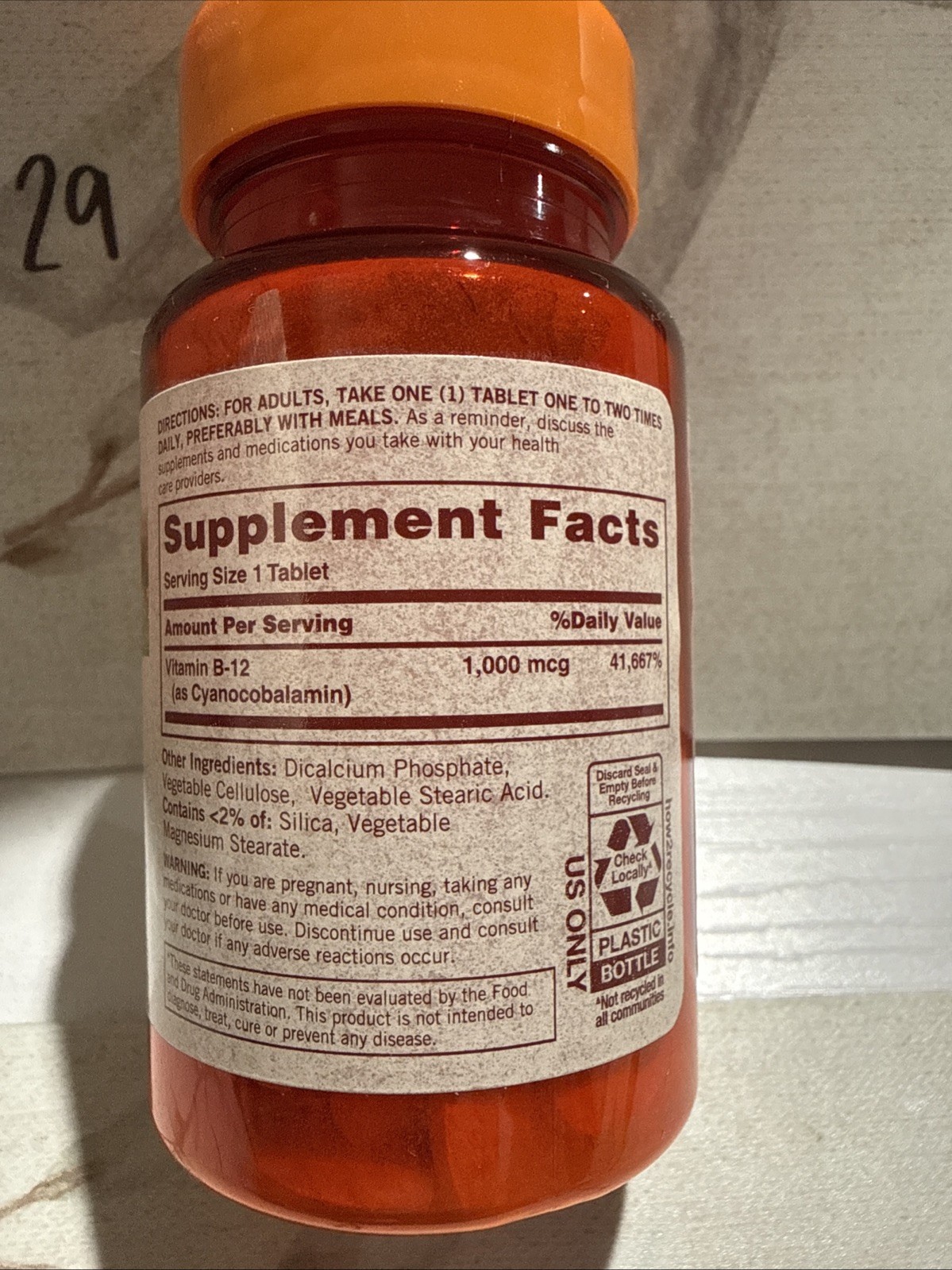 SUNDOWN Timed Release B12 1000 Mcg, For Energy Support – 120 Tabs – Exp 08/26