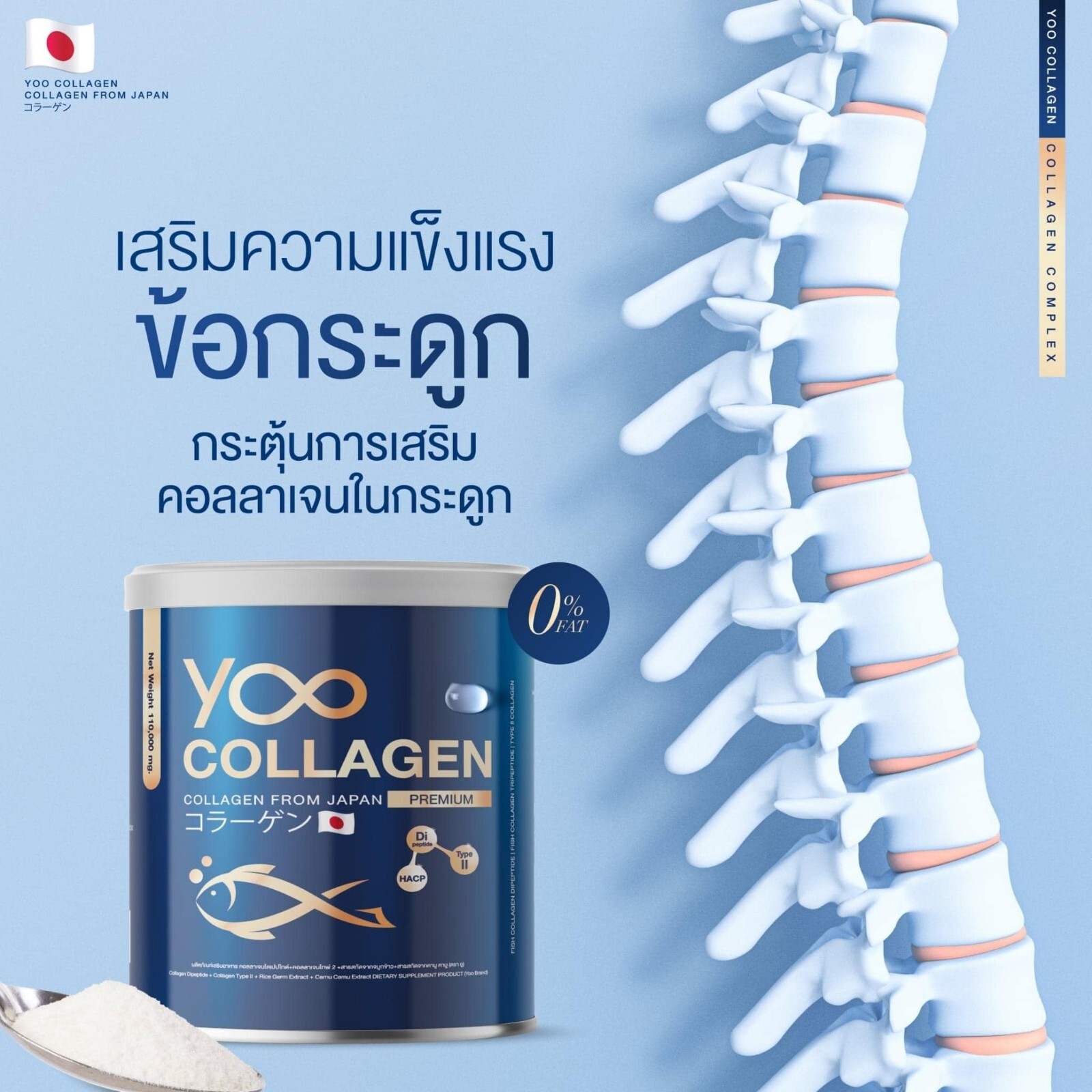 2X YOO COLLAGEN Skin & Health Soften Moisturize Skin For All Ages 110,000mg.