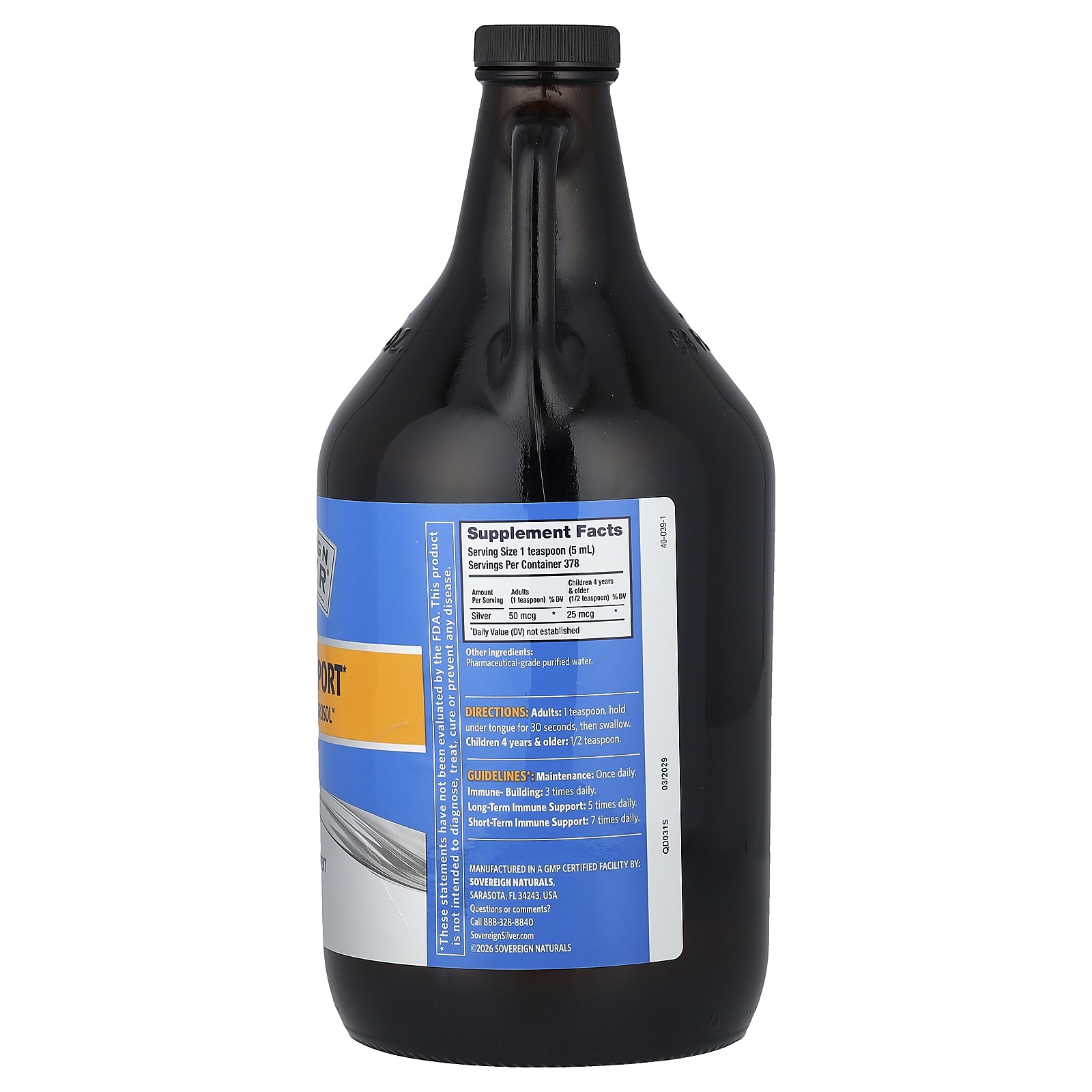 Bio-Active Silver Hydrosol™, 64 fl oz (1,892 ml)