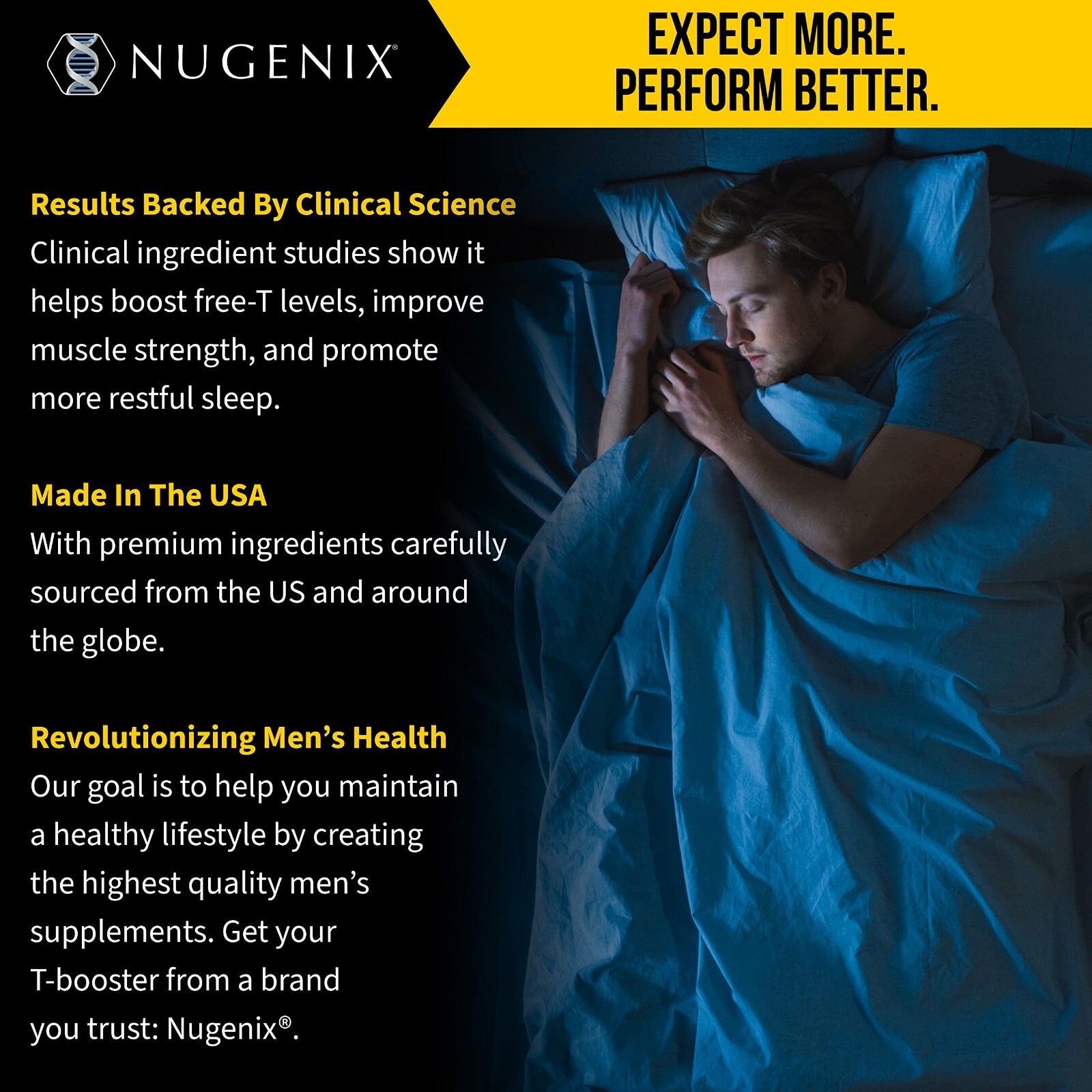 Nugenix PM ZMA – Nighttime Free Testosterone Booster and Sleep Support 120 Ct.